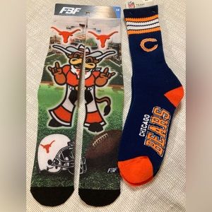 Two Pair Football themed socks.